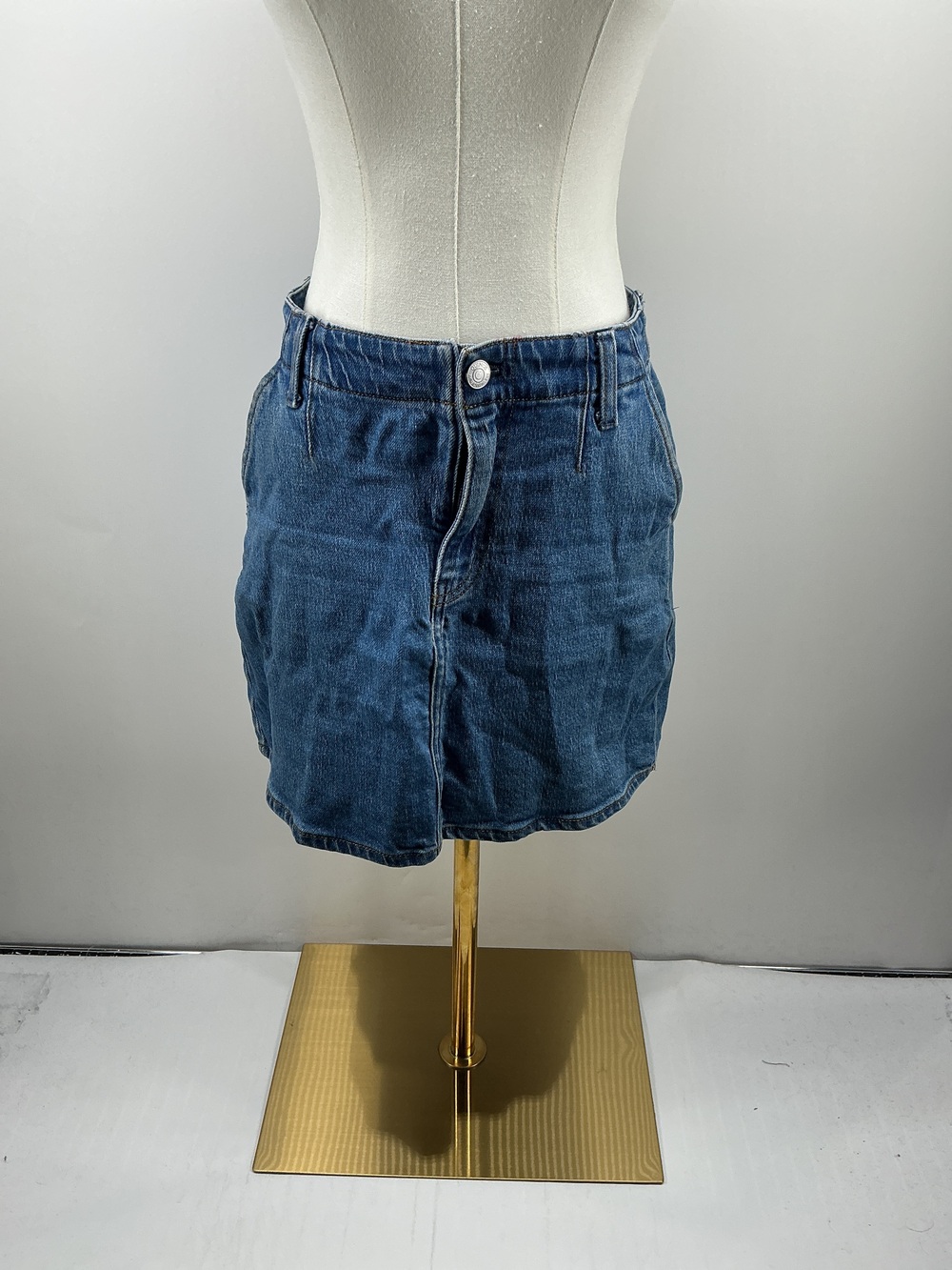 Stretch Denim Mini Skirt